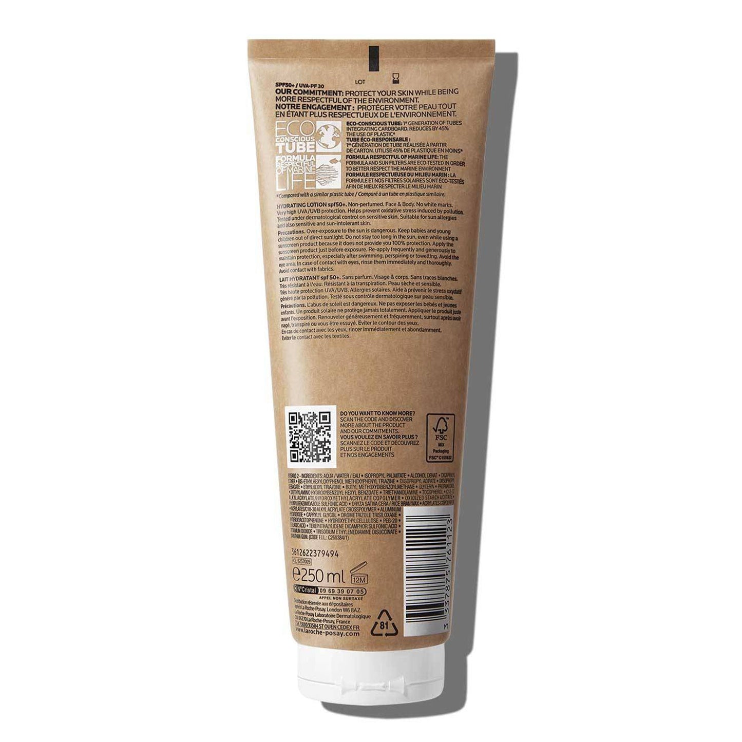 La Roche - Posay Anthelios Moisturizing Milk SPF50 EcoTube - 250ml – Buy Now at Healtsy