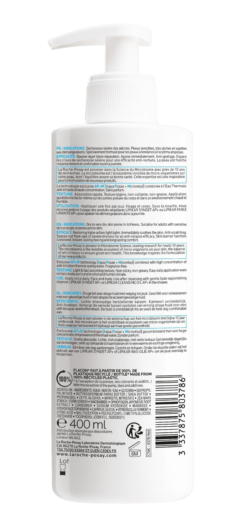 La Roche - Posay Lipikar Baume AP Light - 400ml – Buy Now at Healtsy