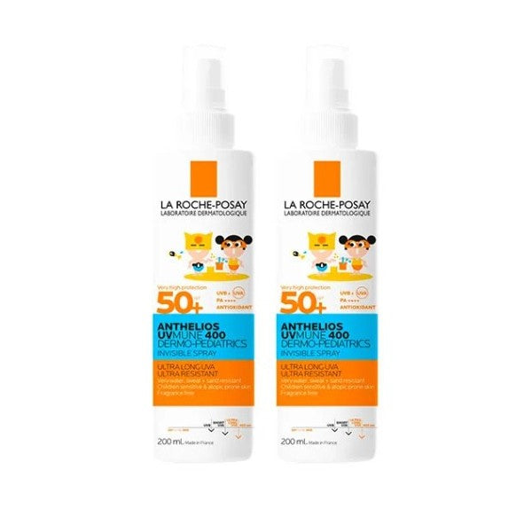 La Roche-Posay Anthelios Dermo Pediatrics Invisible Spray SPF50+ - 200ml (Double Pack) - Healtsy