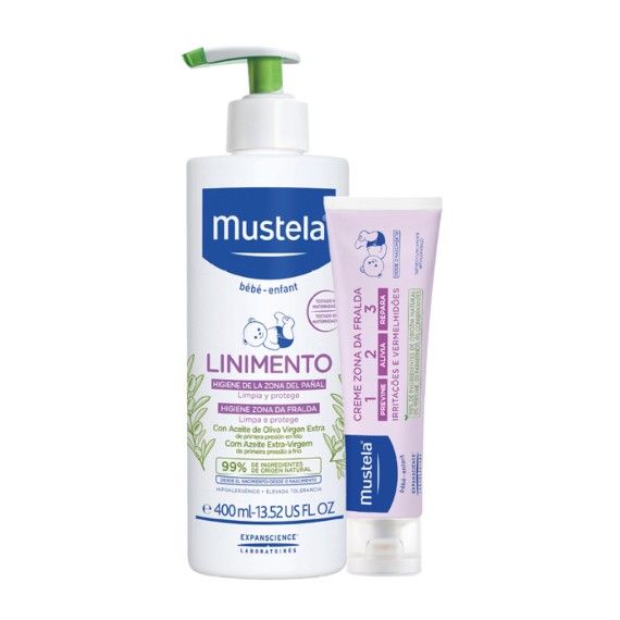 Mustela Diaper Change Liniment - 400ml + Mustela Cream 123 - 50ml – Buy Now at Healtsy