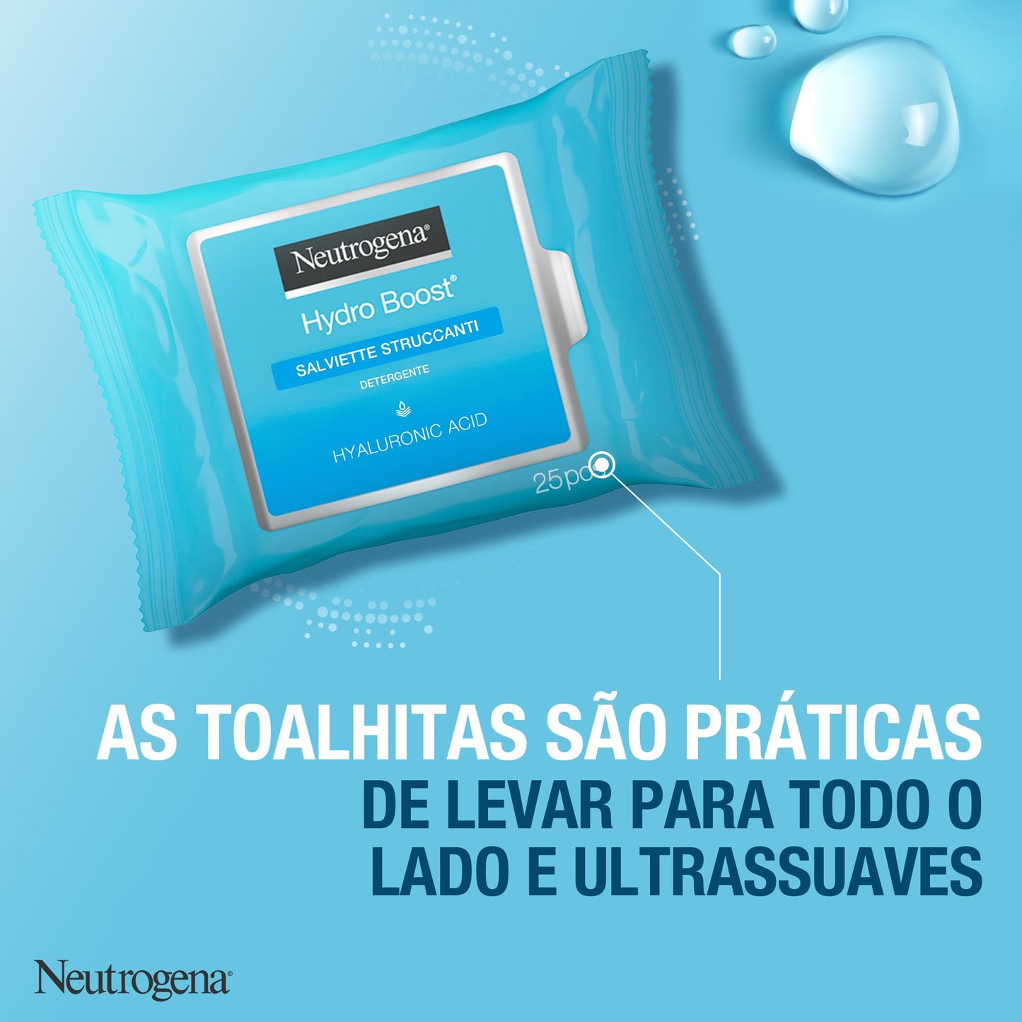 Neutrogena Hydro Wipes (x25 units) DUO - 100g – Buy Now at Healtsy