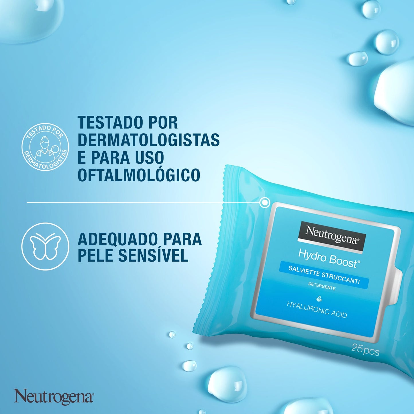 Neutrogena Hydro Wipes (x25 units) DUO - 100g – Buy Now at Healtsy