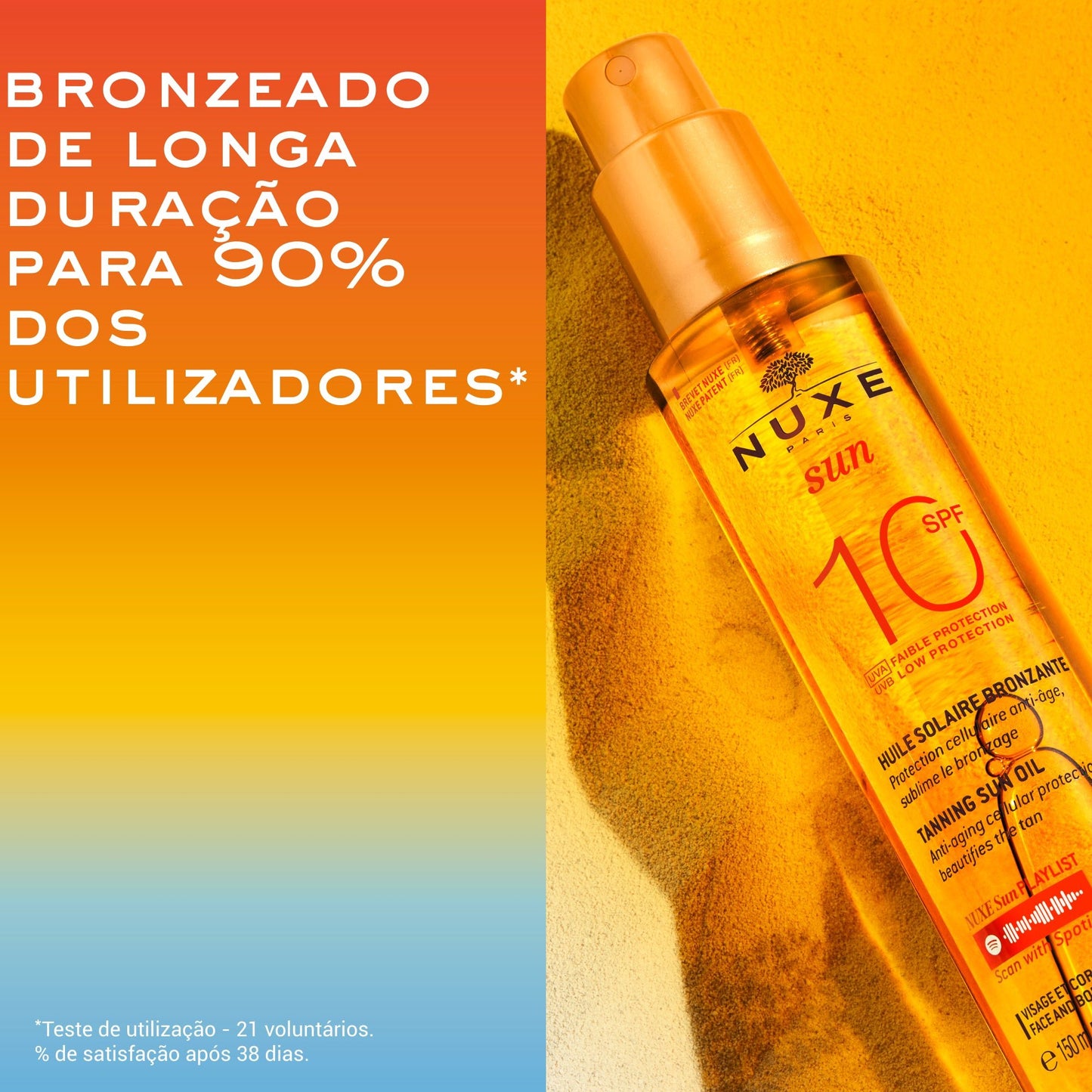 Nuxe Sun Tanning Oil SPF10 - 150ml – Buy Now at Healtsy