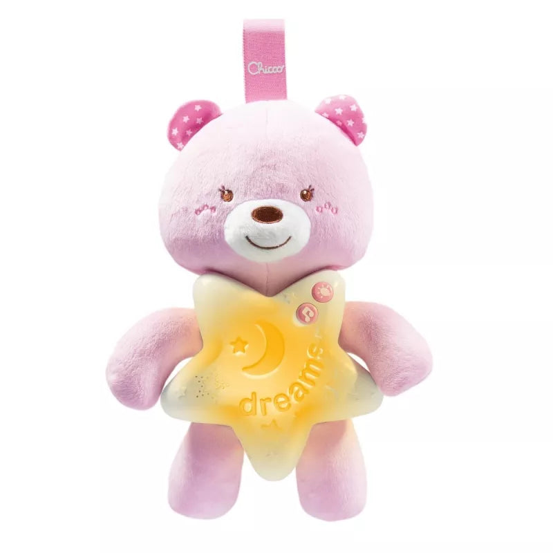 Chicco Good Night Pink Bear Panel - Healtsy