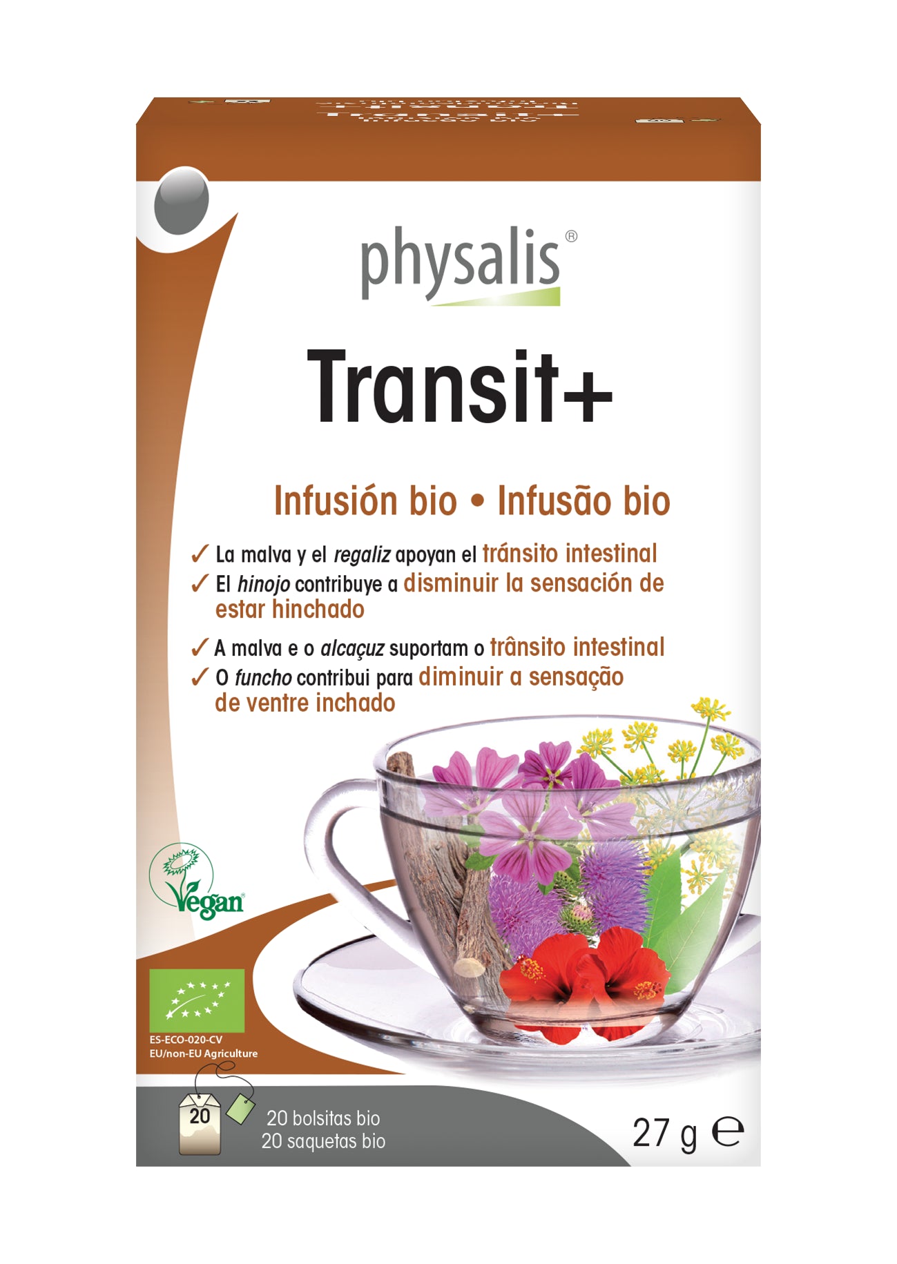 Physalis Transit+ Organic Infusion  - 20 Sachets - Healtsy