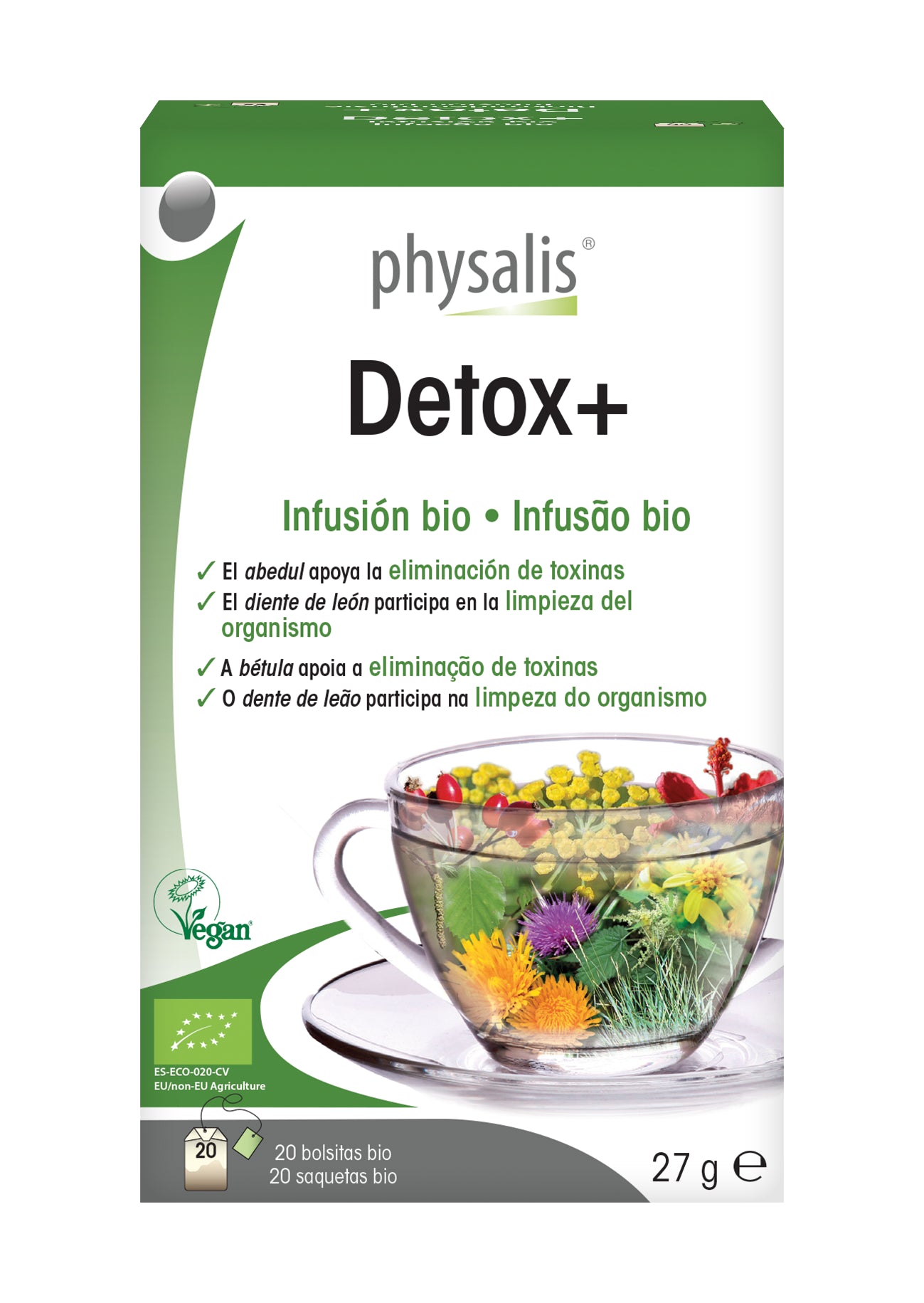 Physalis Detox+ Organic Infusion  - 20 sachets - Healtsy