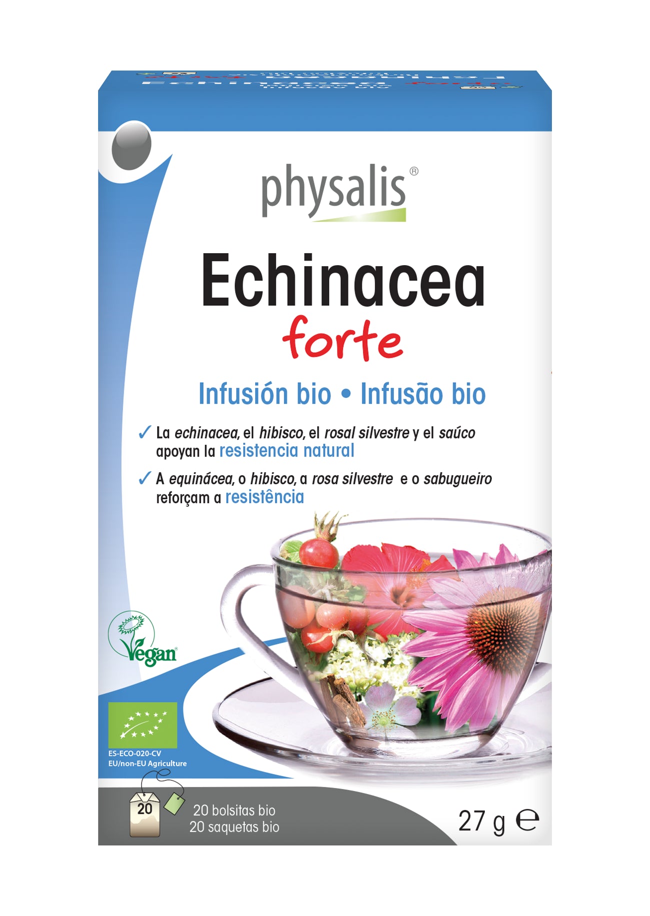Physalis Echinacea Forte Organic Infusion (20 Sachets) - Healtsy