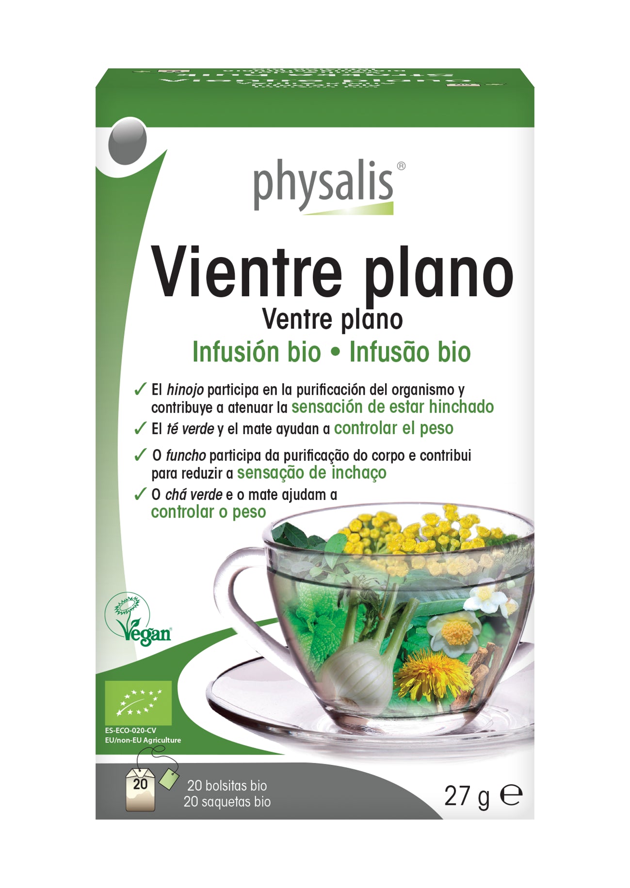 Physalis Ventre Plano Bio Infusion  - 20 sachets - Healtsy