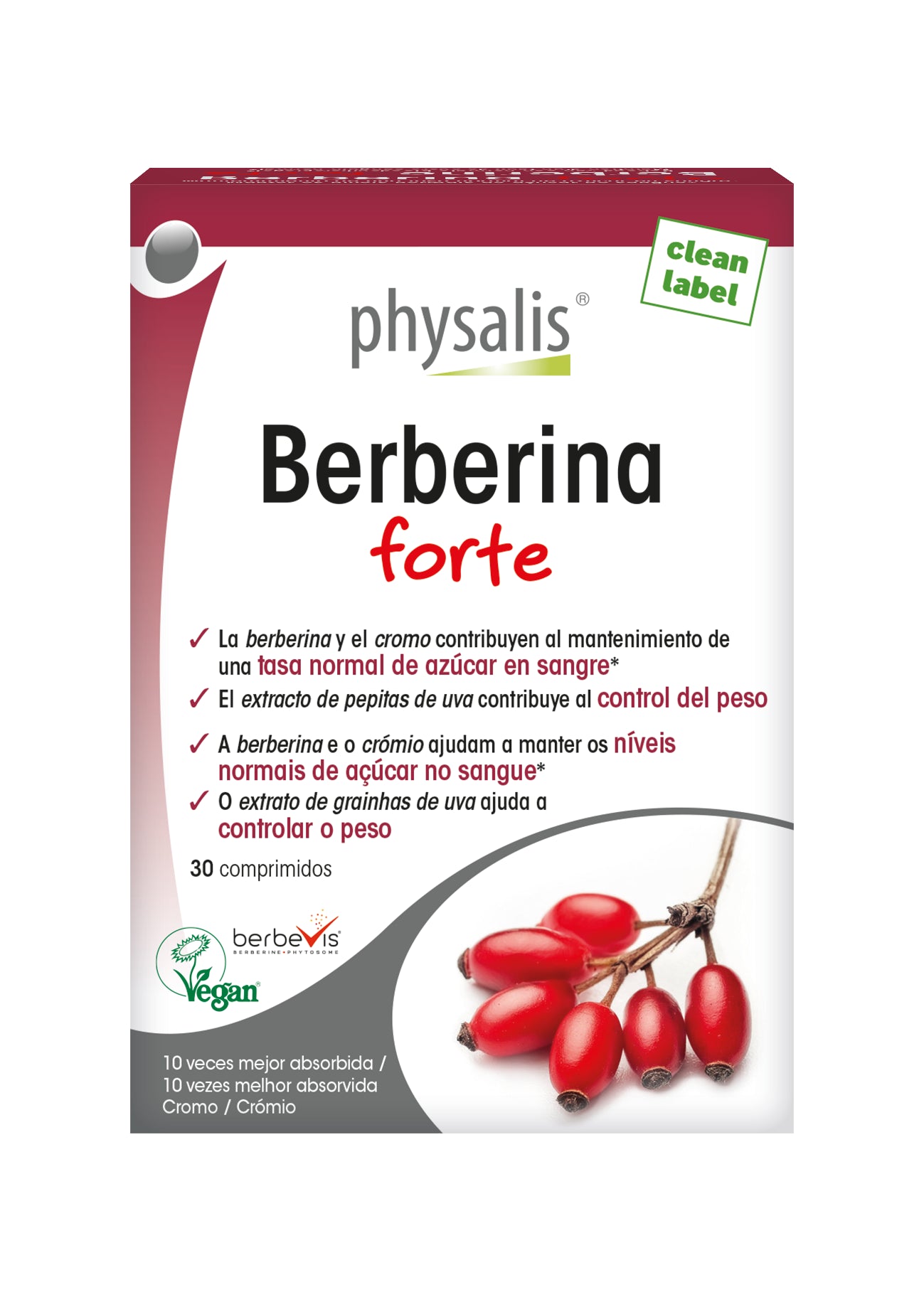Physalis Berberine Forte - 30 tablets - Healtsy