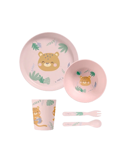 Saro 5 - Piece Dinnerware Jungle Cheetahs (ref. 5064) – Buy Now at Healtsy