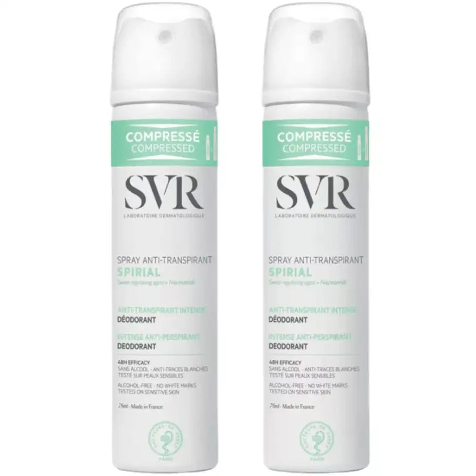 Desodorante antitranspirante en spray intensivo SVR Spirial - 75 ml (paquete doble)