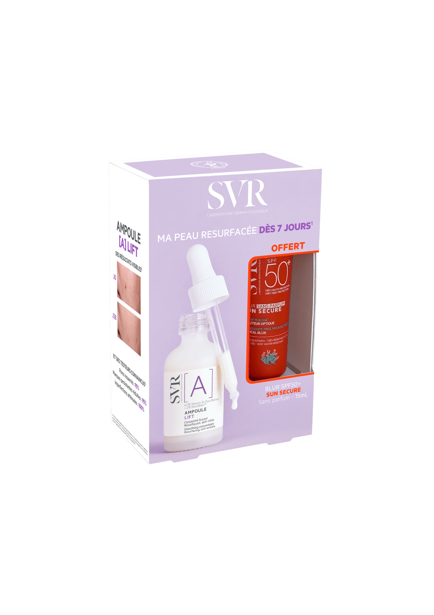SVR ABC Ampoule A + Gift Sun Secure Blur without Perfume - 15ml – Buy Now at Healtsy
