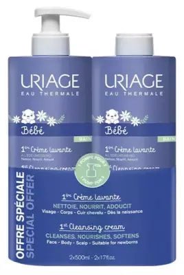Uriage Bebe 1st Cleansing Cream - 500ml (Double Pack) – Buy Now at Healtsy