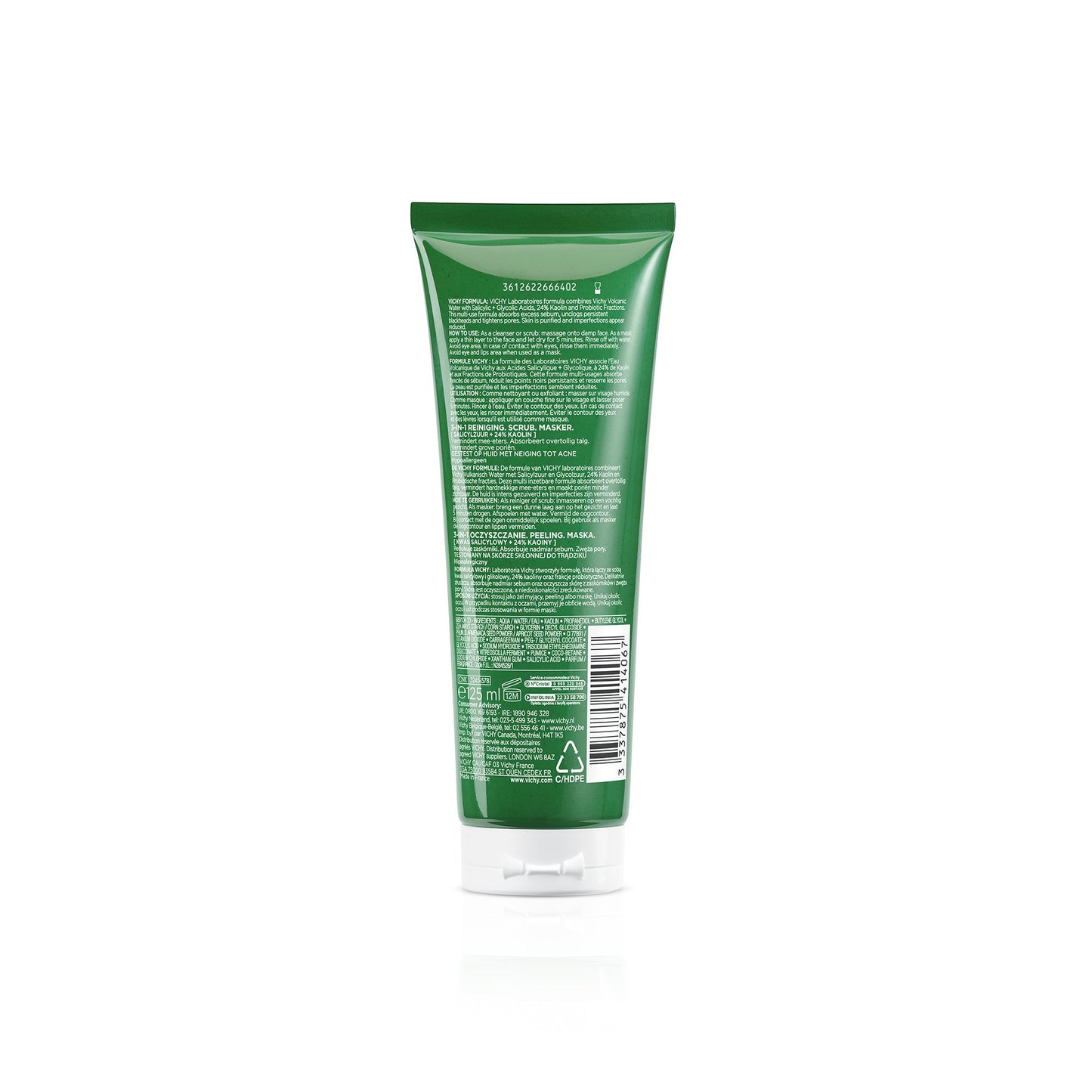 Vichy Normaderm 3 em 1 Cleanser Scrub Mask - 125ml – Buy Now at Healtsy