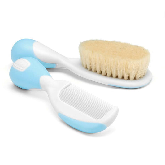Chicco Comb & Brush Bristle _ Blue - Healtsy