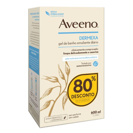Aveeno Dermexa Emollient Bath Gel - 300ml (Duo -80% Discount) - Healtsy