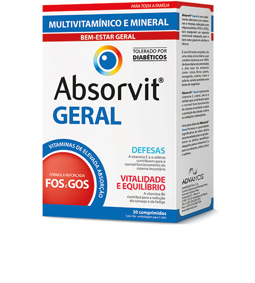 Absorvit General Tablets (x30 units) - Healtsy