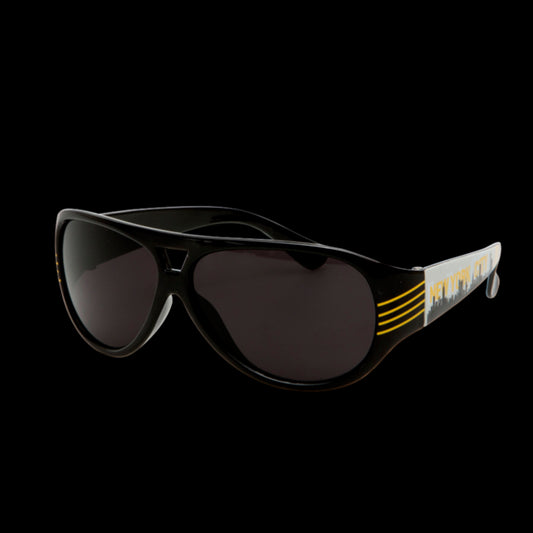 P Titboo Sun Glasses Black Stripes Yellow_ 6-12 months - Healtsy
