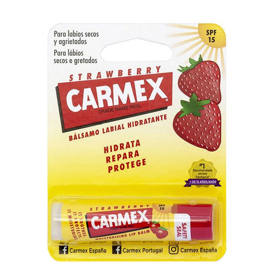 Carmex Lip Moisturizing Stick SPF15 Strawberry - 4.25g - Healtsy