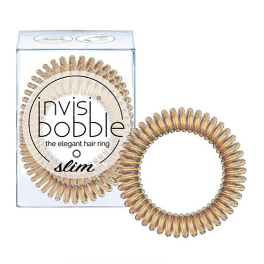 Invisibobble Elastic Hair Slim Stay Gold (x3 units) - Healtsy