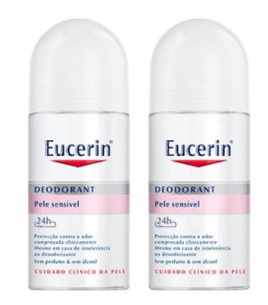 Eucerin Deodorant Sensitive Skin 24h Roll on - 50ml (DUO with 50% discount on 2nd package) - Healtsy