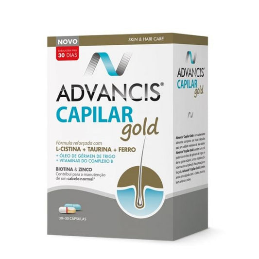 Advancis Capillary Gold Blue Capsules (x30 units) + White Capsules (x30 units) - Healtsy