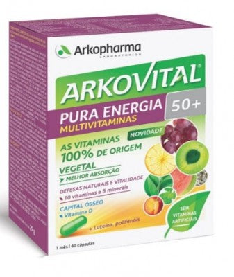 Arkovital Pura Energia 50+ (x60 capsules) - Healtsy