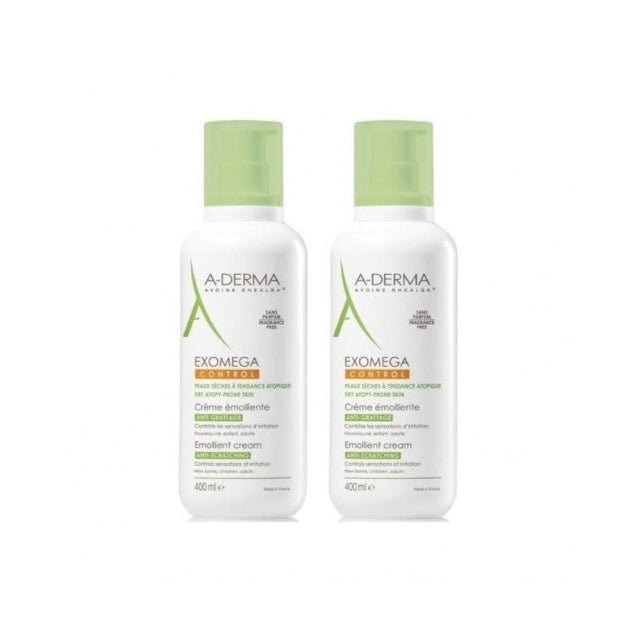 A - Derma Exomega Control Emollient Cream - 400ml (Double Pack) – Buy Now at Healtsy