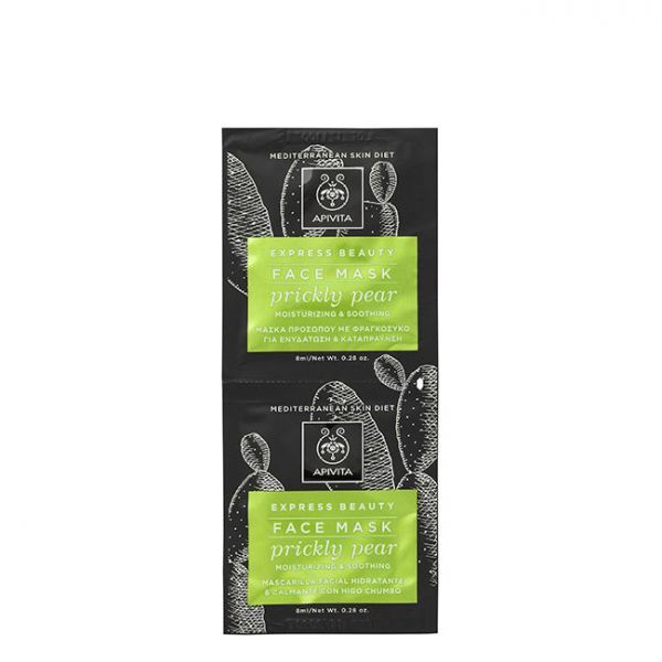 Apivita Express Beauty Moisturizing & Soothing Mask Prickly Pear 8ml (x2 units) – Buy Now at Healtsy