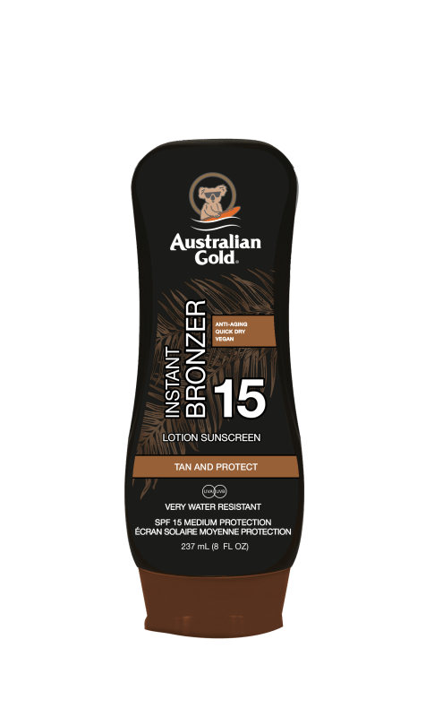 Australian Gold SPF15 Lotion c/ Bronzer - 237ml – Buy Now at Healtsy
