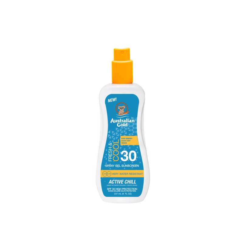 Australian Gold SPF30 Spray Gel Active Chill - 237ml – Buy Now at Healtsy