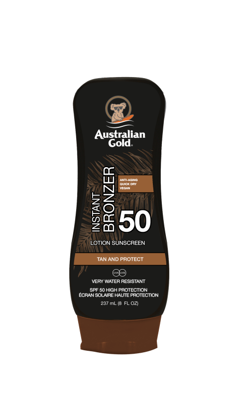 Australian Gold SPF50 Lotion c/ Bronzer - 237ml – Buy Now at Healtsy