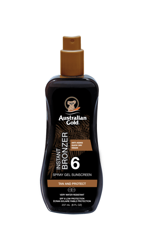 Australian Gold SPF6 Spray Gel w/ Tanner - 237ml – Buy Now at Healtsy