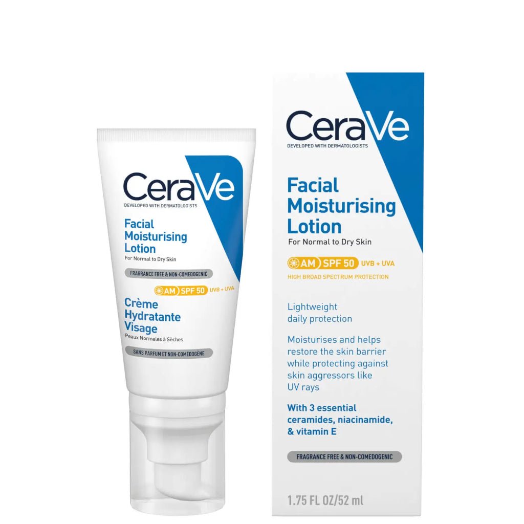 CeraVe AM Facial Moisturising Lotion SPF50 - 52ml – Buy Now at Healtsy