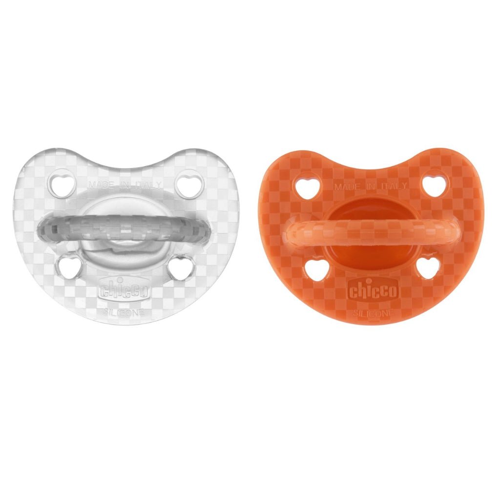 Chicco Physioforma Luxe _ Orange_16 - 36M (x2 pacifiers) – Buy Now at Healtsy