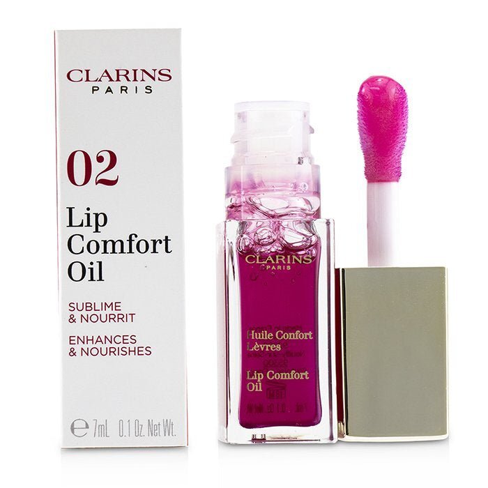 Clarins Lip Comfort Oil 02 - raspberry – Buy Now at Healtsy