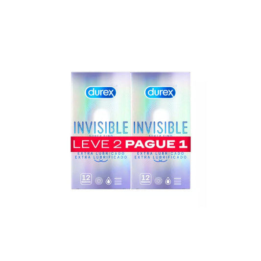 Durex Invisible Extra Lubricated (x12 condoms) Take 2 Pay 1 - Healtsy
