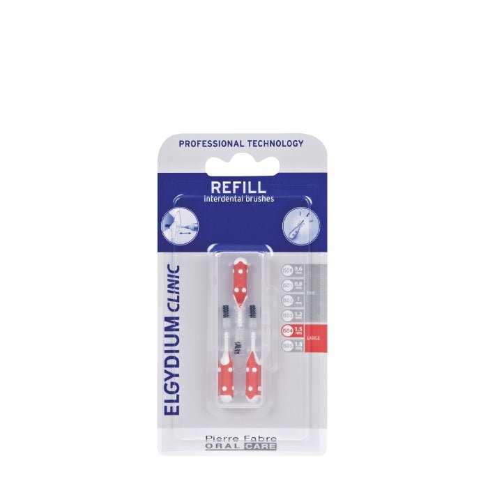 Elgydium Clinic Refill Brush_ Red (x3 units) – Buy Now at Healtsy