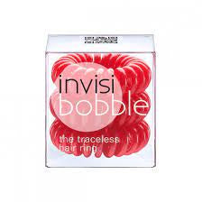 Invisibobble Rubber Band Hair_ Red (x3 units) - Healtsy