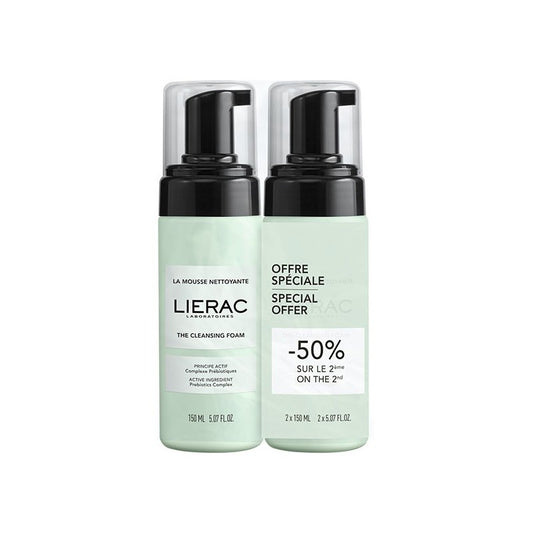Lierac Cleansing Foam Make-up Remover - 150ml (Double Pack) - Healtsy