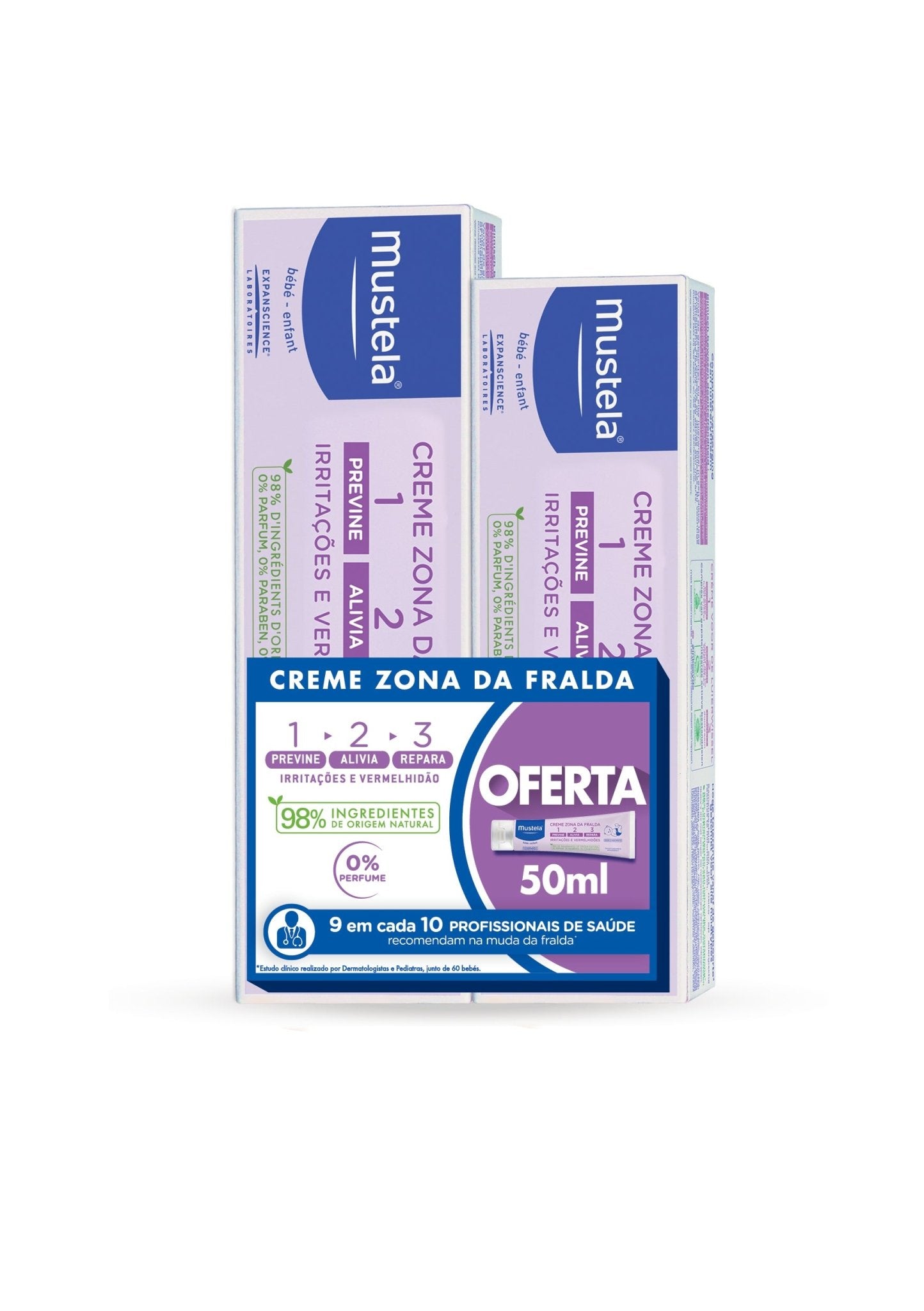 Mustela Baby Diaper Zone Cream 123 - 100ml + Offer of 2nd Pack 50 ml – Buy Now at Healtsy