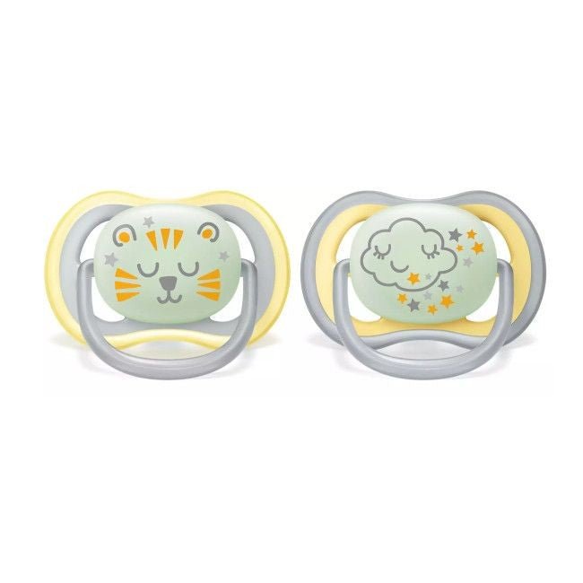 Philips Avent Pacifier_Ultra Air_ Night _18M+ (x2 pcs) + Sterilizer Box/ Transport – Buy Now at Healtsy