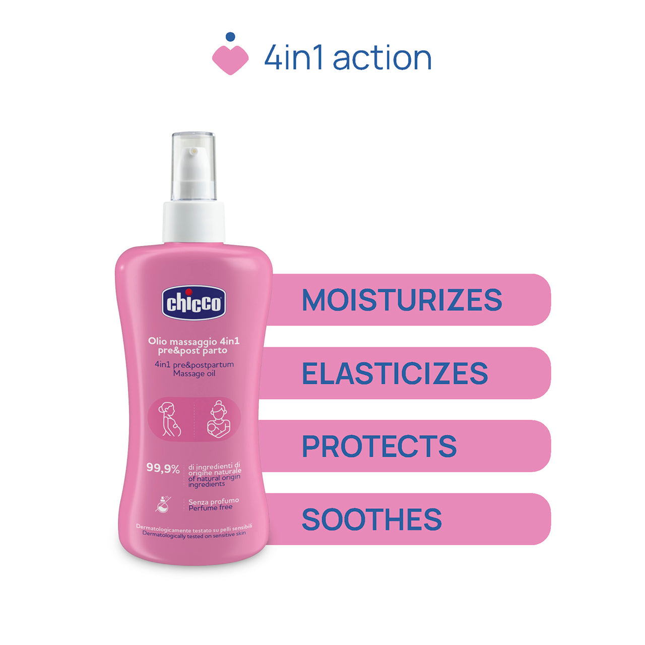 Chicco Pre and Postnatal Massage Oil - 200ml (ref. Ch.Ma2256500000) - Healtsy