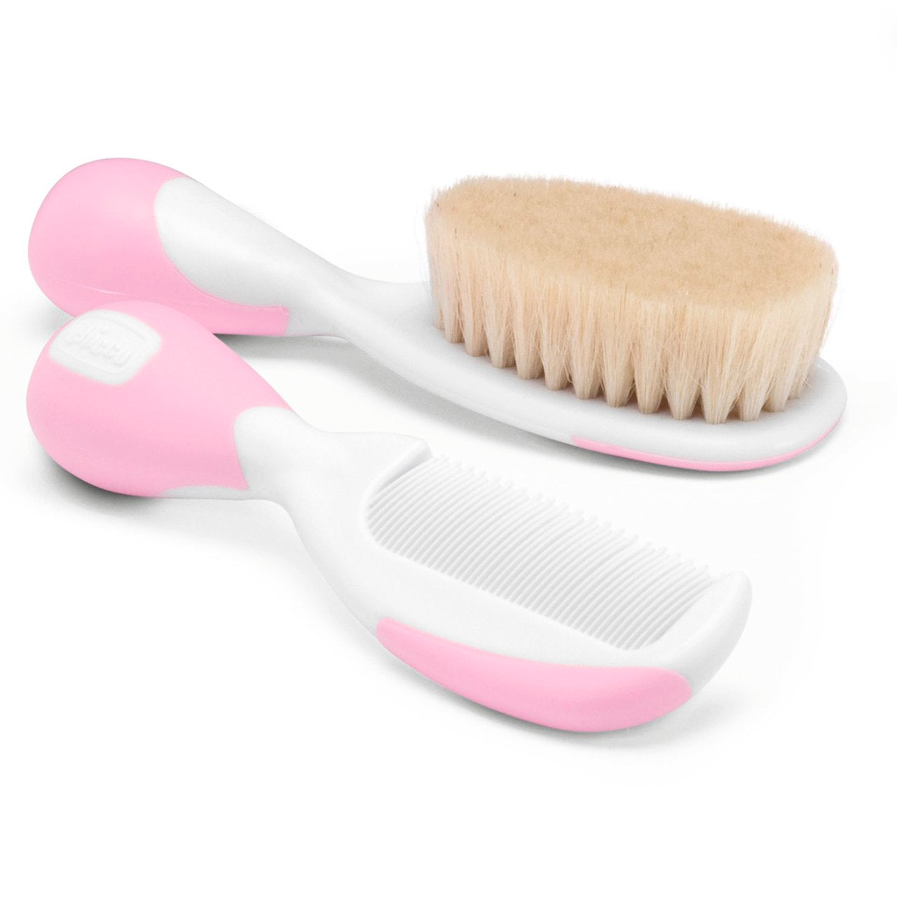 Chicco Comb & Brush Bristle_ Pink. - Healtsy