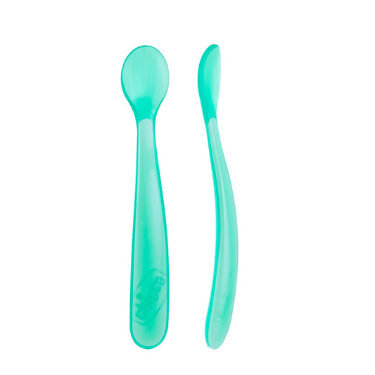 Chicco Cuchara Silicona 6m+ _Azul (x2 unidades)