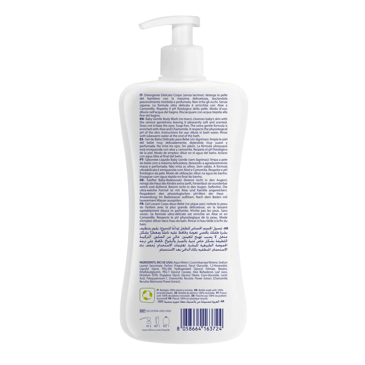 Chicco Bath Gel without Tear - 500ml - Healtsy