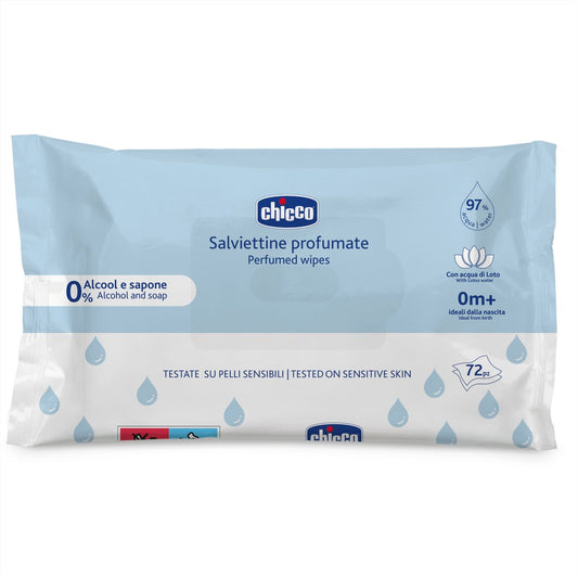 Chicco Scented Wipes – 0M+ (72 wipes) (ref. CH.Hig12050100000)