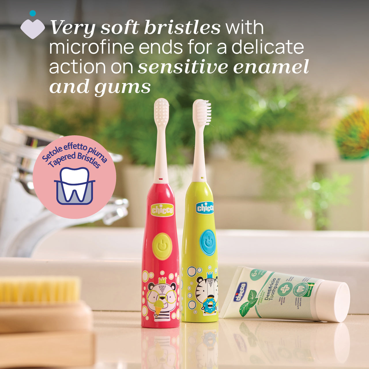 Chicco Electric Toothbrush Pink Panda 3Y+ (ref. Ch.Ora12085000000) - Healtsy