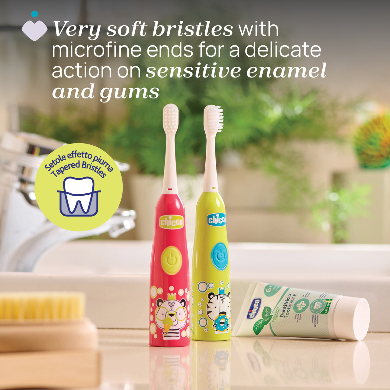 Chicco Electric Toothbrush Tiger 3Y+ (ref. Ch.Ora12085110000 ) - Healtsy