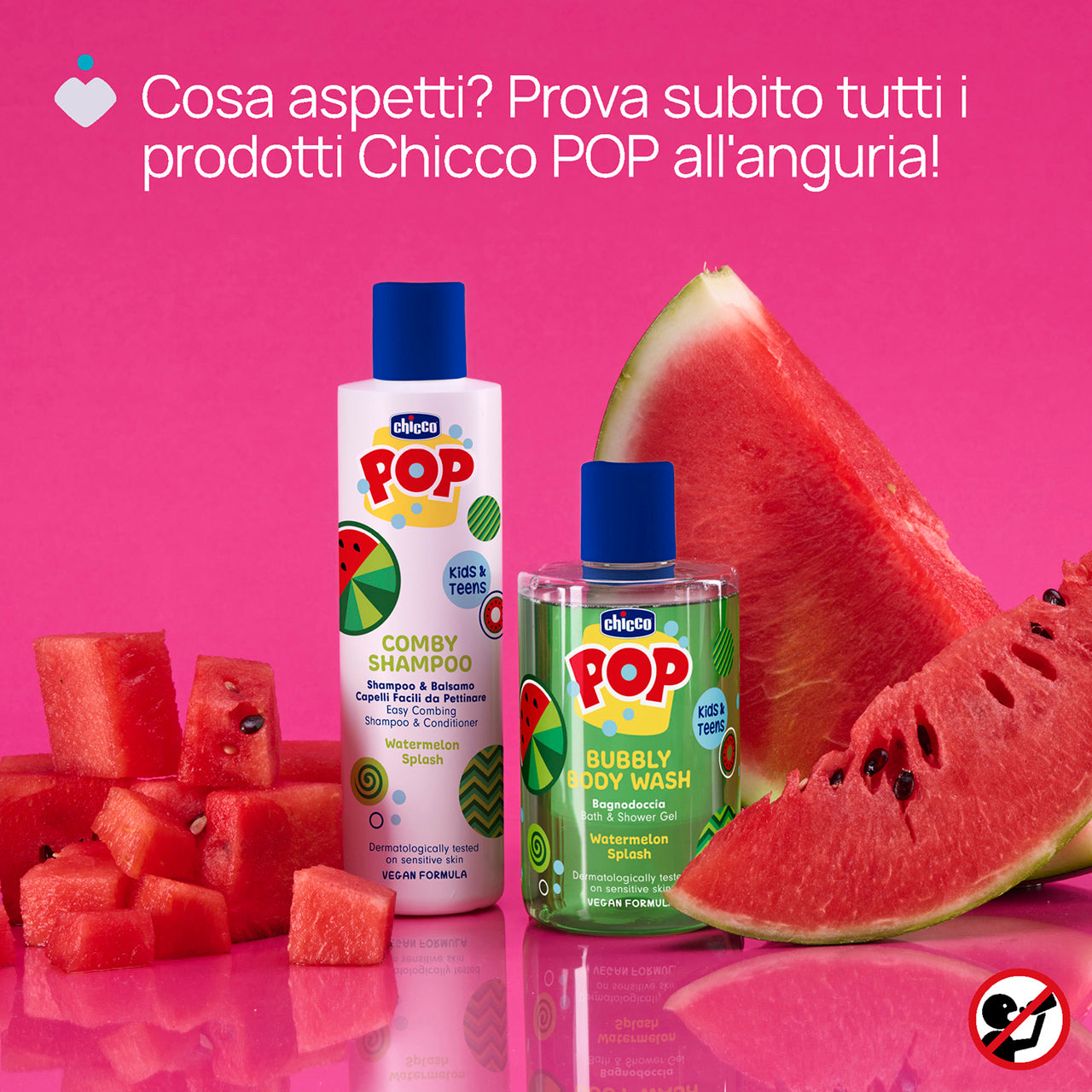Chicco Watermelon Shampoo & Conditioner – 250ml (ref. Ch.Cos12373000000) - Healtsy